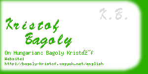 kristof bagoly business card